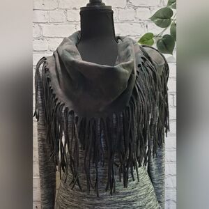'Miss Me' Tye Dye Grey Infinity Fringe Scarf